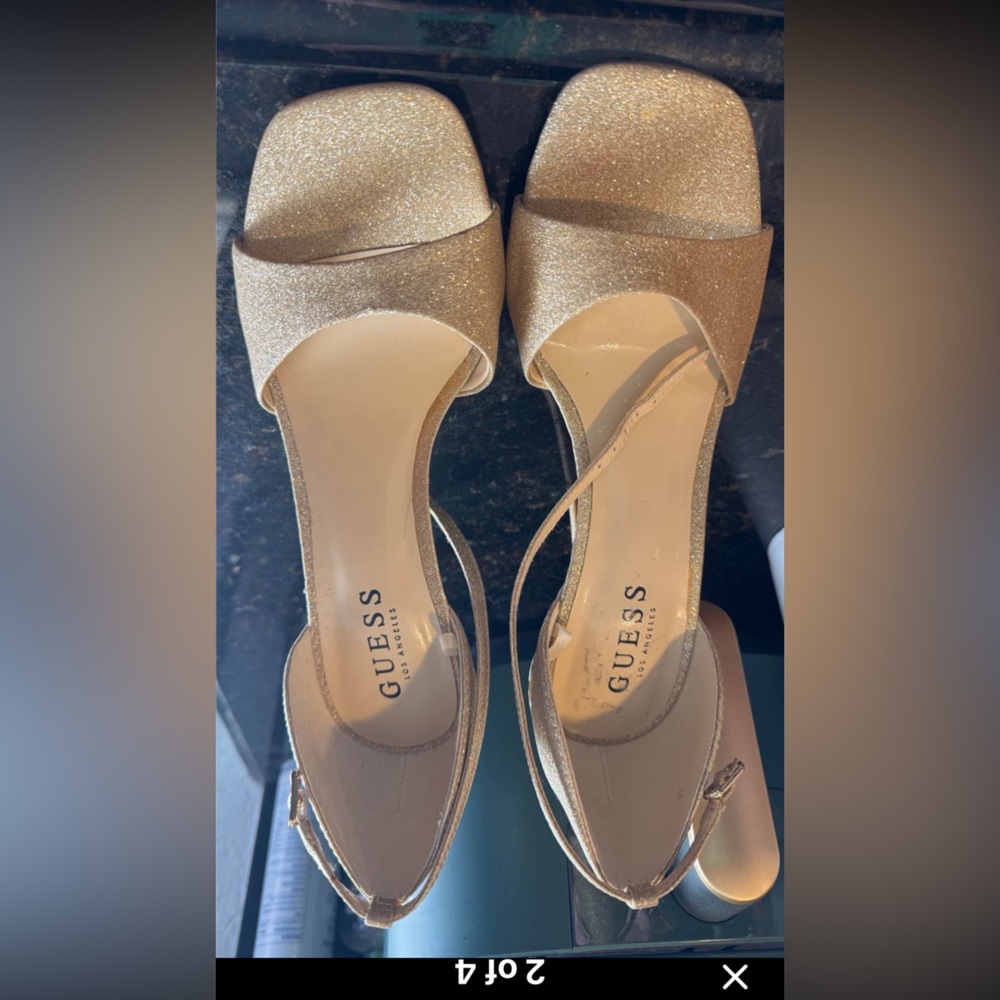 Brand new guess gold heels 8 1/2